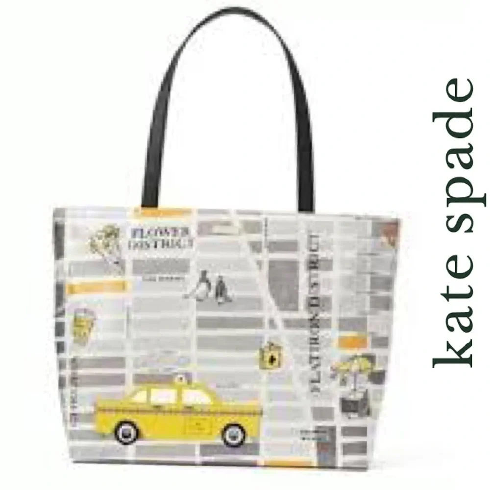 Kate Spade Yellow Taxi Cab New York Francis Tote Bag Shoulder Handbag PXRU8114